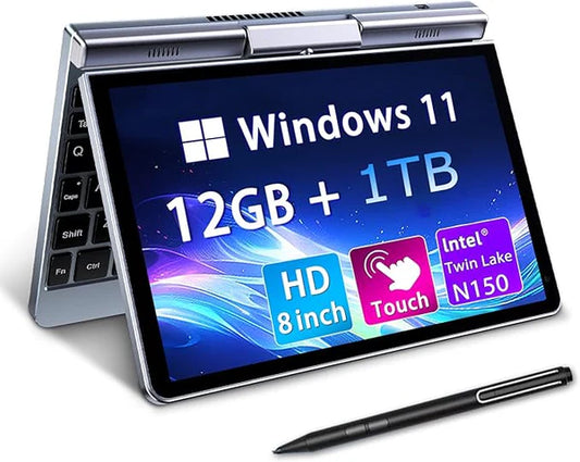 Rubymisland Mini Laptop 8" 2-in-1 (2 Year Manufacture Guarantee)