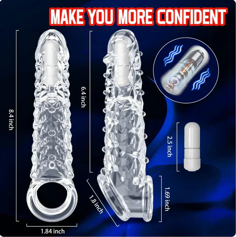 2026 HOT Deal 💥Reusable Sleeve Extension Vibrator – Makes You Longer, Harder & Unstoppable 😍
