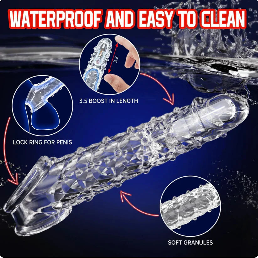 2026 HOT Deal 💥Reusable Sleeve Extension Vibrator – Makes You Longer, Harder & Unstoppable 😍