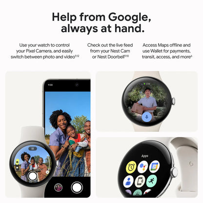 Pixel Watch 3: Elite Connectivity with GPS + LTE | Smart Health Tracking, ECG & SpO2 Sensor, Sleek Water-Resistant Build | 1-Year Warranty, Easy 14-Day Returns + Free Airpods Gift