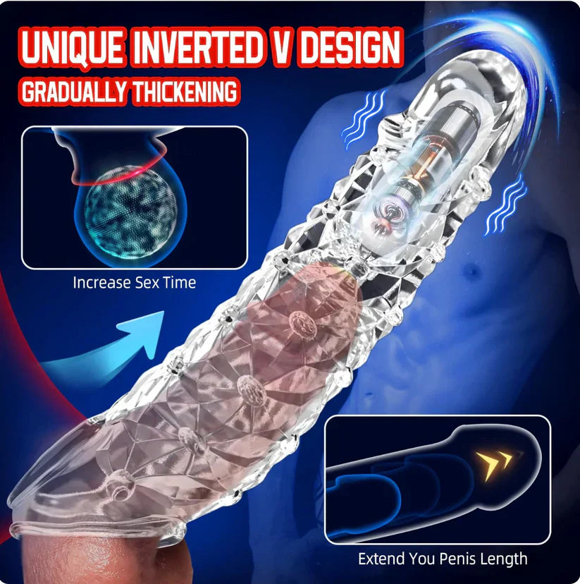 2026 HOT Deal 💥Reusable Sleeve Extension Vibrator – Makes You Longer, Harder & Unstoppable 😍